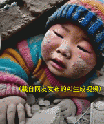 一张“小孩被压废墟下”的图片发